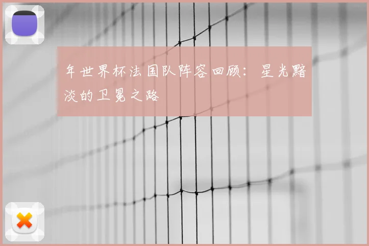 年世界杯法国队阵容回顾：星光黯淡的卫冕之路