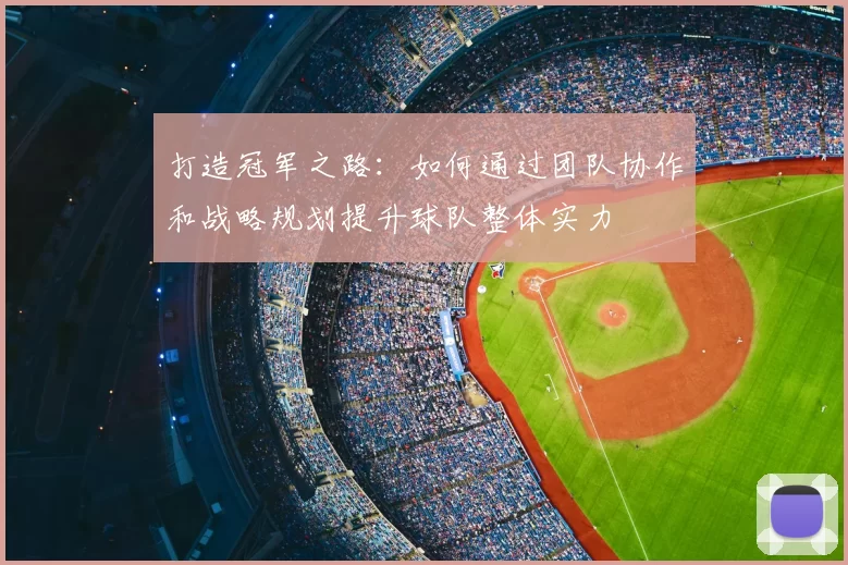 打造冠军之路：如何通过团队协作和战略规划提升球队整体实力