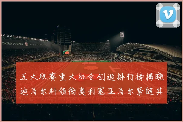 五大联赛重大机会创造排行榜揭晓迪马尔科领衔奥利塞亚马尔紧随其后
