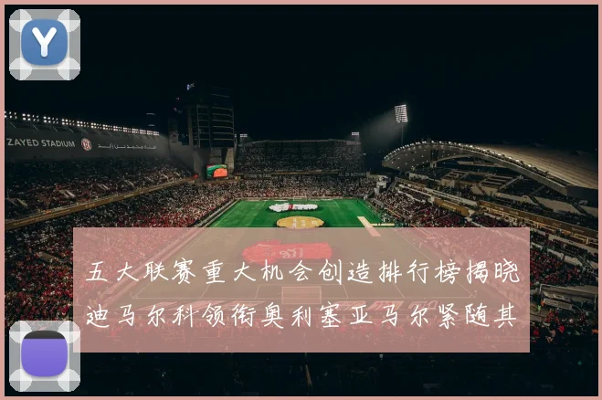五大联赛重大机会创造排行榜揭晓迪马尔科领衔奥利塞亚马尔紧随其后