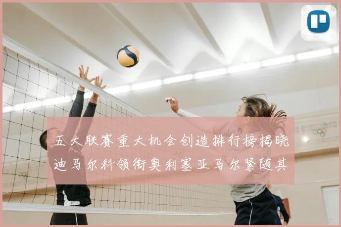 五大联赛重大机会创造排行榜揭晓迪马尔科领衔奥利塞亚马尔紧随其后
