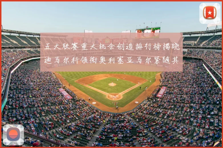 五大联赛重大机会创造排行榜揭晓迪马尔科领衔奥利塞亚马尔紧随其后