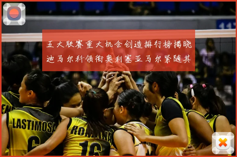 五大联赛重大机会创造排行榜揭晓迪马尔科领衔奥利塞亚马尔紧随其后